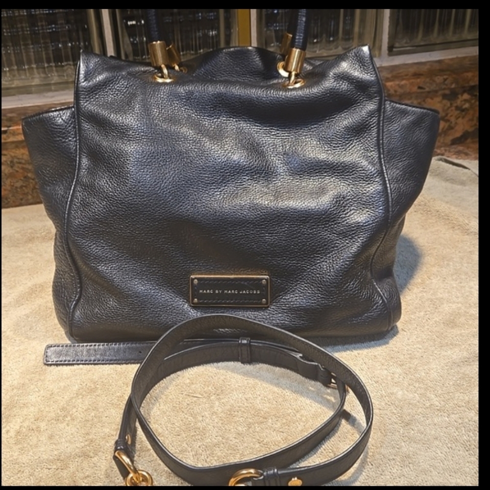 EUC Marc by Marc Jacobs Black Leather Shoulder Bag Crossbody